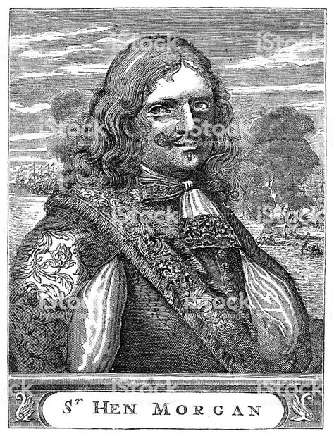 Vintage Engraving From Of Admiral Sir Henry Morgan A Welsh