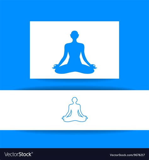 Yoga Lotos Sign Template Royalty Free Vector Image