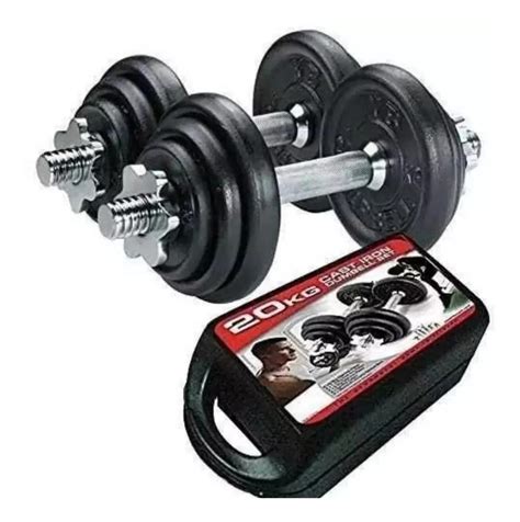 Kit Pesas Mancuernas 20 Kg 40 Lb Gimnasio Portatil Estuche Mercado