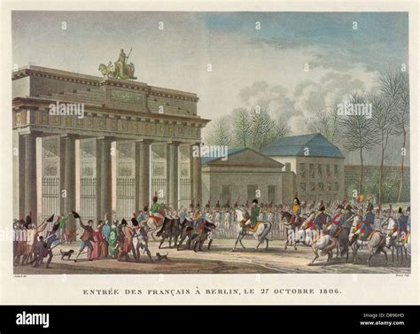 French Enter Berlin Napoleonic War 1806 Stock Photo Alamy