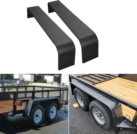 Sidasu Heavy Duty Trailer Fenders Steel 14 Gauge Diamond Tread Plate Tandem Axle Fit