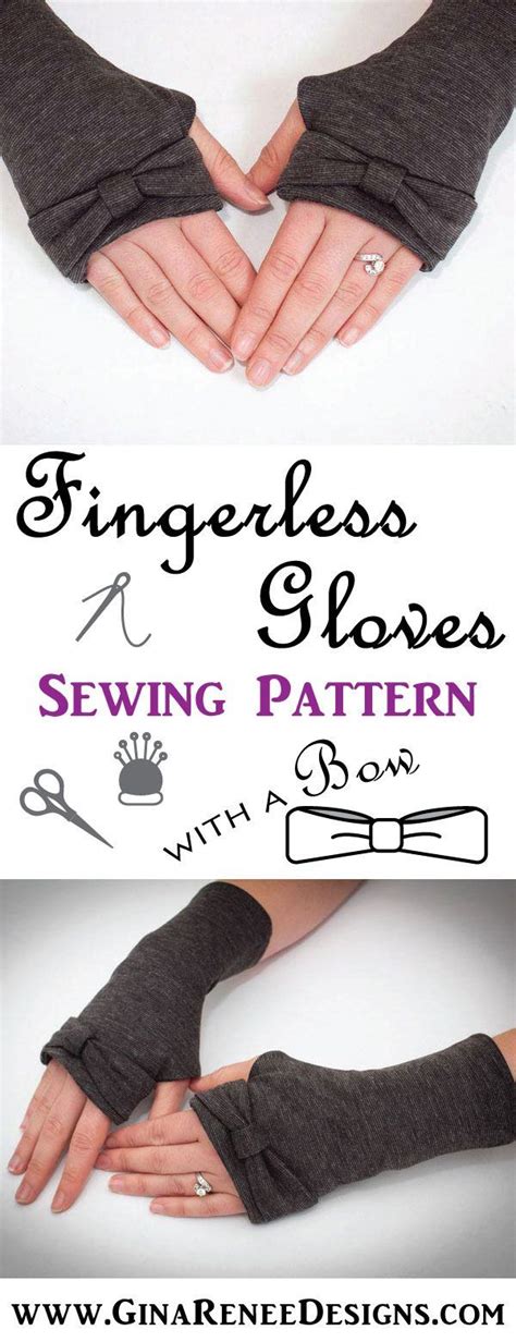 Super Cute Fingerless Glove Pdf Sewing Pattern By Ginareneedesigns