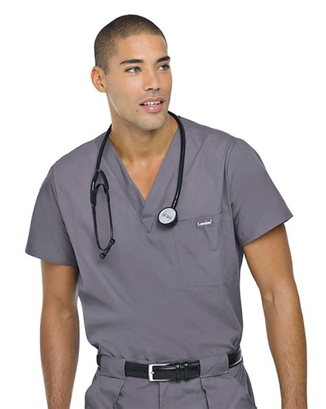 Mens Vented Scrub Top 7594 Mens Scrubs Lab Coats For Men Men In