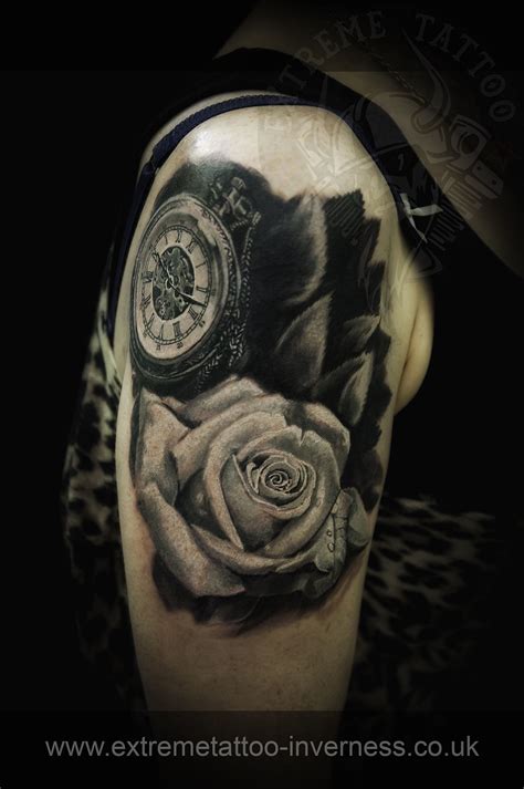 Rose Tattoo Pocket Watch Tattoo Cover Up Cosmin Raducanu Extreme