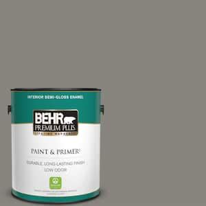 Behr Premium Plus Qt Ppu Barnwood Gray Semi Gloss Enamel