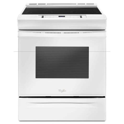 Whirlpool 30 In 48 Cu Ft Slide In Electric Range In White