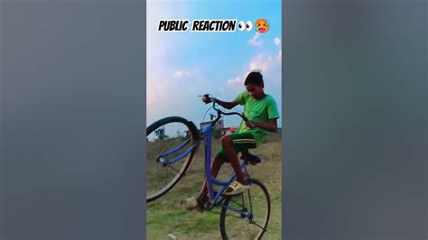 Public Reaction 🥵👀 Viral Viral Cycleride Cyclestunt Rider Wheelie