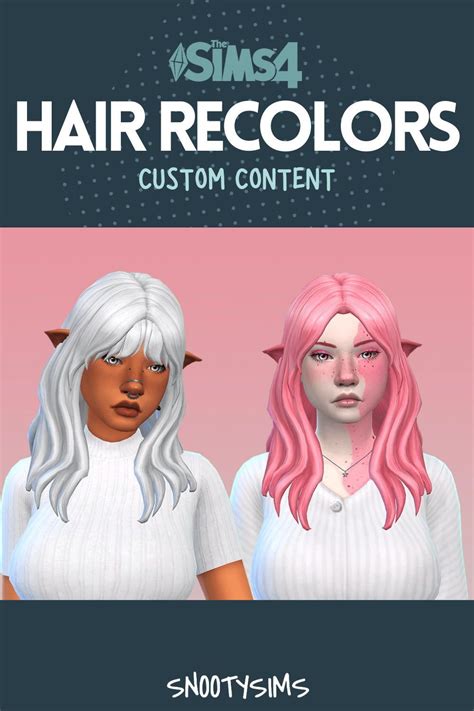 Sims 4 Hair Recolors Custom Content You Will Love Sims Hair Sims 4 Hair Male Sims 4