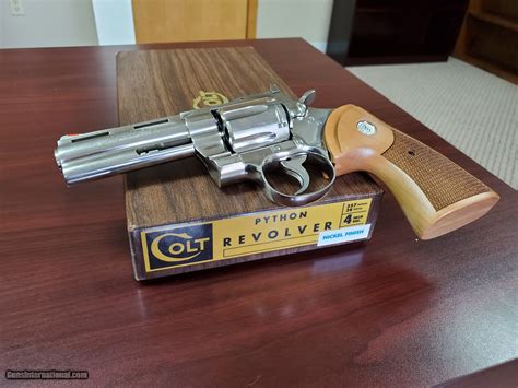 1967 Colt Python 357mag 4 Inch Nickel Plated