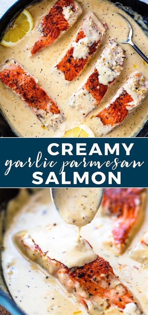 Creamy Lemon Garlic Parmesan Salmon Recipe