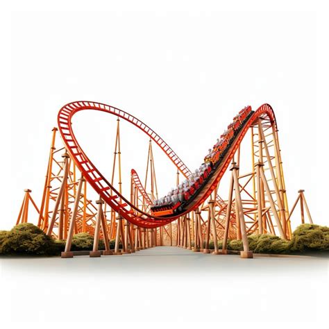 Premium Photo | Magnificent Roller Coaster Track Design isolated on ...