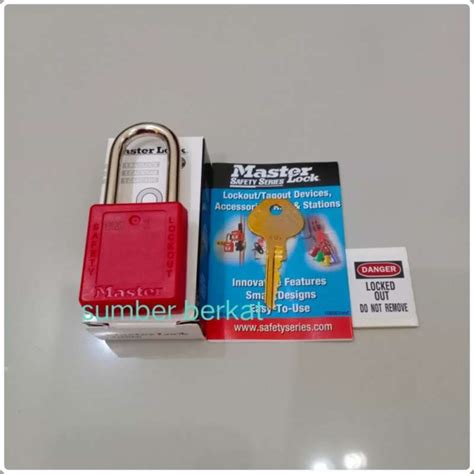 Jual Gembok Safety Loto Masterlock 410 Red Thermoplastik Padlock Kode