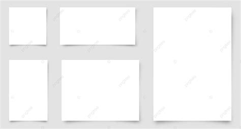 Set Of Blank White Papers Vector Illustration White Abstract Paper