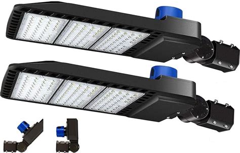 Pack W Led Parking Lot Light Lm K Adjustable Slip Fit