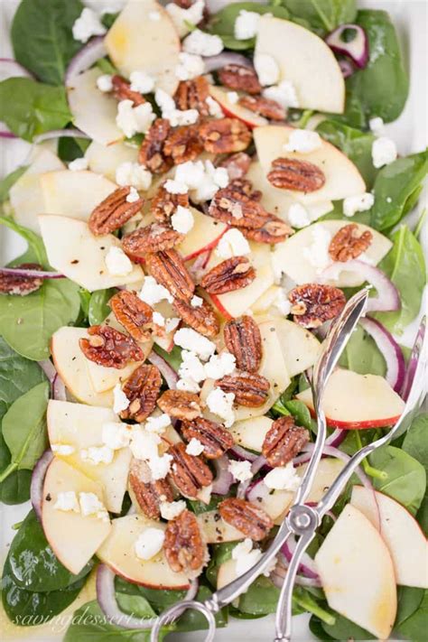 Spinach Apple Salad With Maple Vinaigrette Saving Room For Dessert