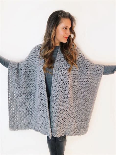 Blanket Ruana Poncho Crochet Pattern By Two Of Wands Knitting