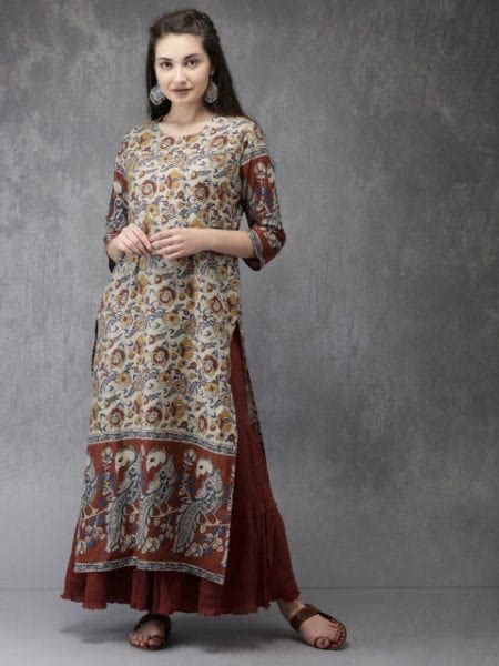 10 Beautiful Kalamkari Kurtis That You Can Buy Online South India Fashion