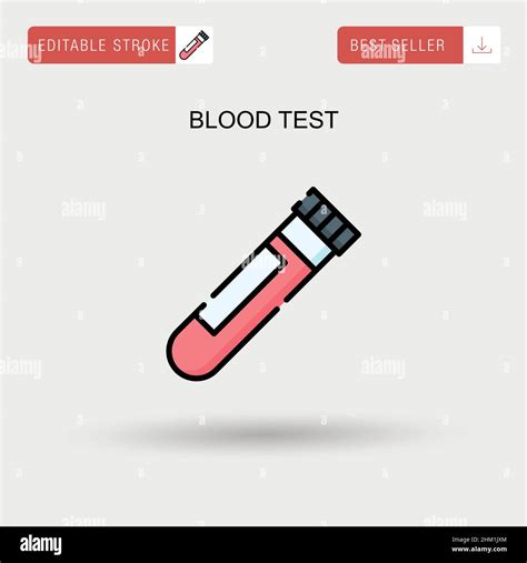 Blood Test Simple Vector Icon Stock Vector Image And Art Alamy