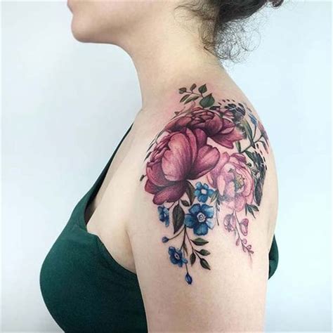 50 Gorgeous And Exclusive Shoulder Floral Tattoo Designs You Dream To Have Women Fashion