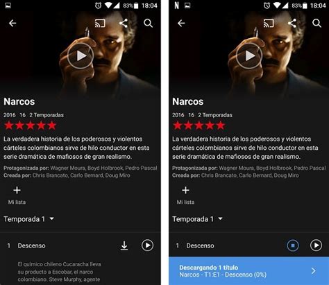 Cómo descargar películas y series de Netflix en el móvil