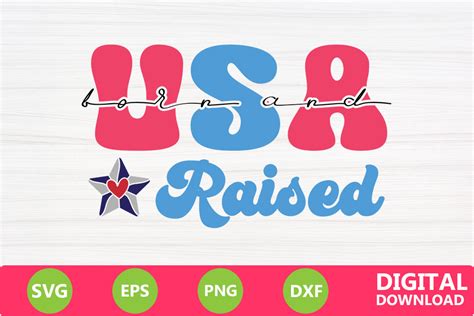 Usa Born And Raised Svg Graphic By Svg Zone · Creative Fabrica