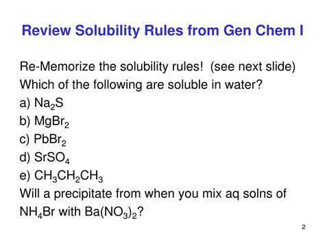 Ppt Solubility And Simultaneous Equilibria Part I K Sp And Solubility Powerpoint Presentation