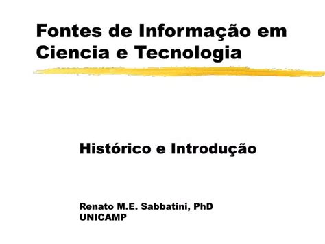 Ppt Fontes De Informa O Em Ciencia E Tecnologia Powerpoint