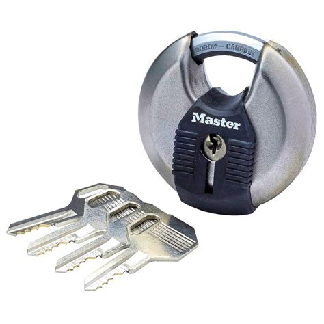 Master Lock Excell Stainless Steel Discus 70mm Padlock Mlkm40 M40eurd