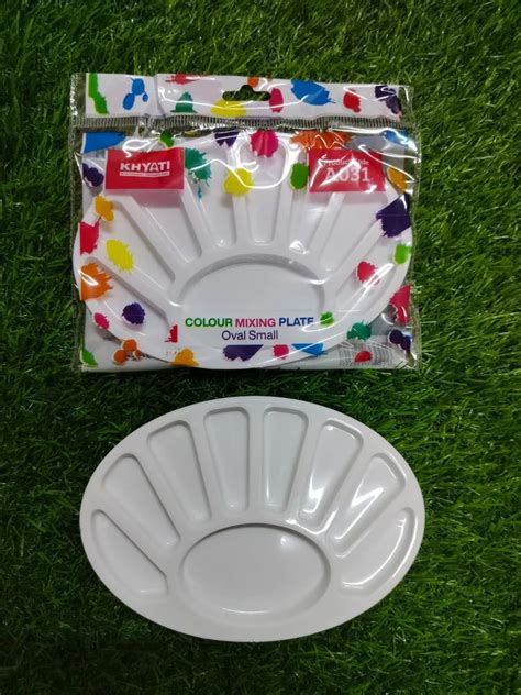 White Khyati A031 Plastic Colour Mixing Plate At Rs 20piece In Chennai