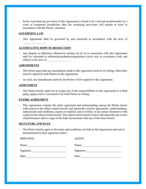 Sales Commission Agreement Free Template Free Printable Templates