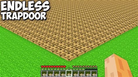 I Look This Endless Trapdoor Chunk In My Minecraft World Secret