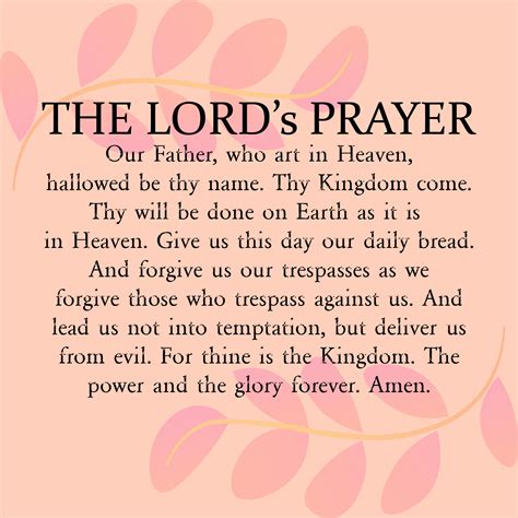 Printable The Lord S Prayer