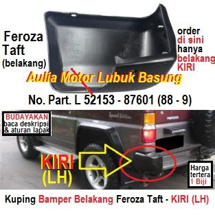 Jual Kuping Corner Tanduk Bemper Bamper Bumper Belakang Feroza Taft