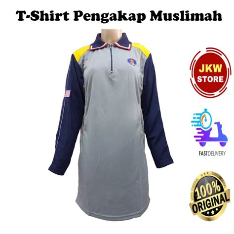 NEW T SHIRT PENGAKAP MUSLIMAH PEMIMPIN PENGAWAI KORPORAT LENGAN