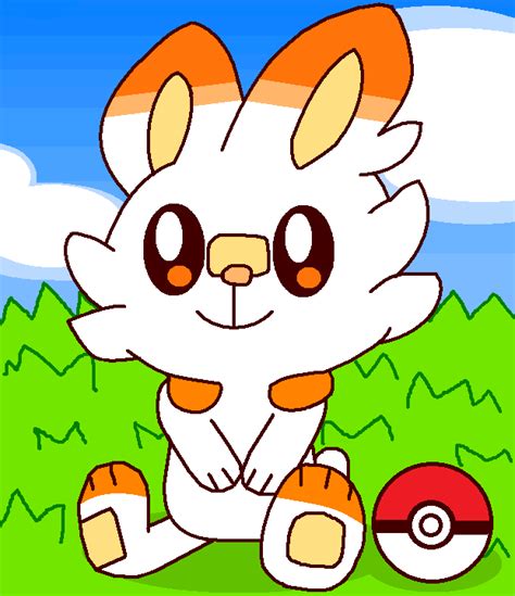 Scorbunny Sitting In Grassground By Cuddlesnam On Deviantart