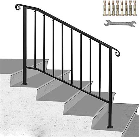 Buy Happybuy Handrails For Outdoor Steps Fit 3 Or 4 Steps Outdoor