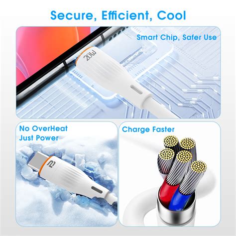 Power Boost Usb C To Lightning Charge And Sync Cable 120cm White Max 20w