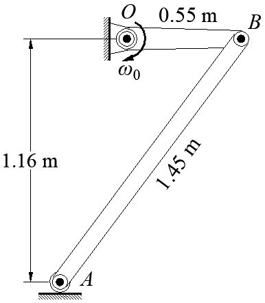 The Crank OA Rotates In The Vertical Plane With A Constant Clockwise