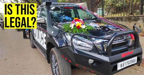 Cops in Karnataka begin using Isuzu V-Cross with massive bullbars: Not ...