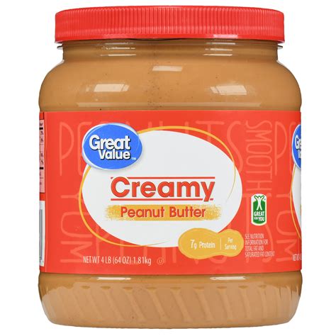Great Value Creamy Peanut Butter, Spread, 64 oz - Walmart.com