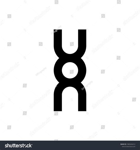 Black Letter Uon Initial Logo Icon Stock Vector (Royalty Free) 1885404412