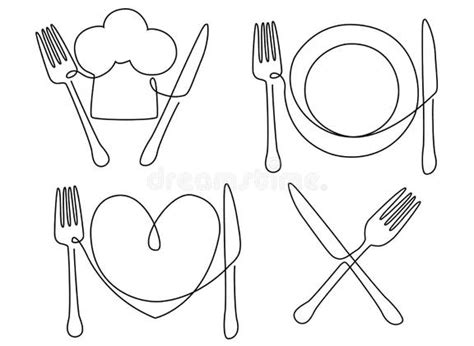 Plate Line Drawing Stock Illustrations 12262 Plate Line Drawing