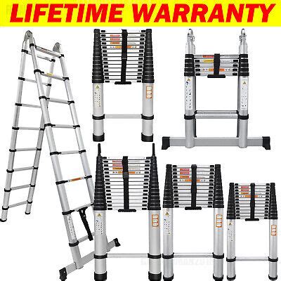 Heavy Duty Multi Purpose Aluminium Telescopic Folding Step Ladder