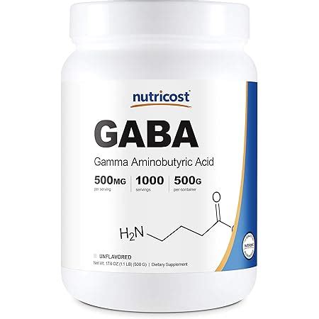 Amazon Nutricost Pure Gaba G Powder Gamma Aminobutyric Acid