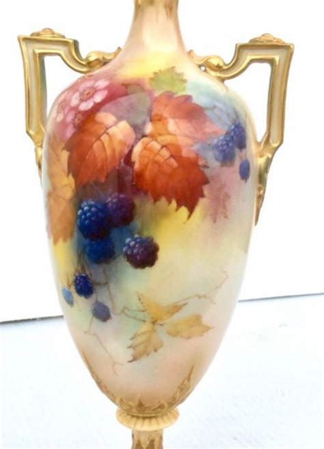 Antique Royal Worcester Fruit Vase By Shuck For Sale At 1stdibs Royal Worcester Vases For Sale