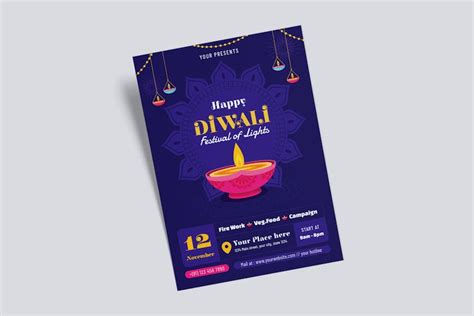 Diwali Flyer Template, Graphic Templates - Envato Elements