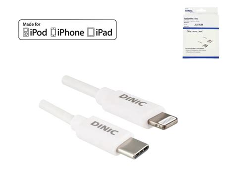 DINIC Kabel Shop IPhone IPad Lightning Kabel 2m Weiss Box