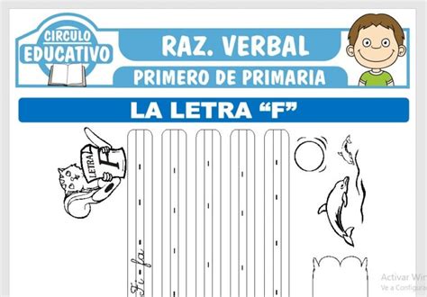 La Letra F Para Primero De Primaria Fichas Gratis