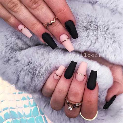 Matte Black Acrylic Nails