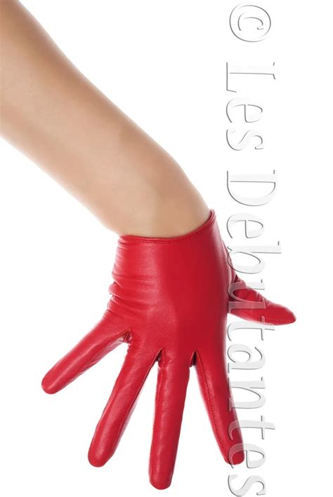 Red Leather Gloves Slim Fit In Womens Gloves From Apparel Accessories